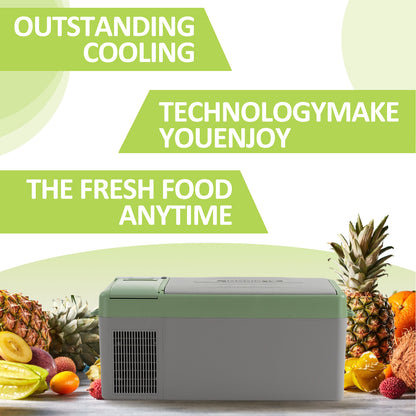Alpicool Y15E Green Portable Car Fridge